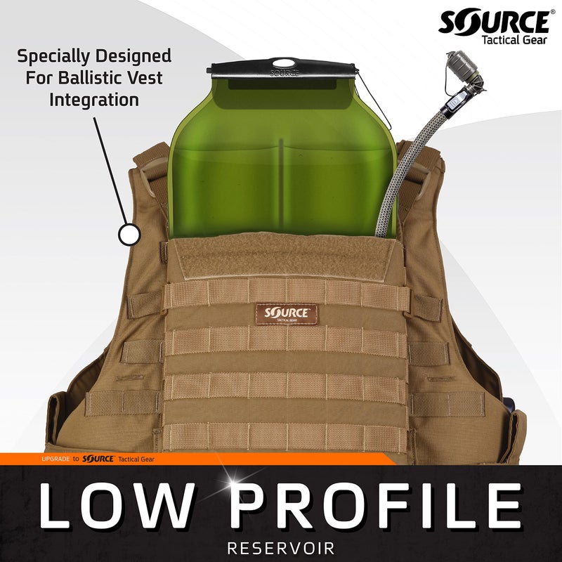 Source Hydration Bladder WLPS Low Profile - 3 Liter (100oz) Water Bladder with High Flow Storm Valve - Featuring All Hydration Technology Advantages - Image 5